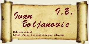 Ivan Boljanović vizit kartica